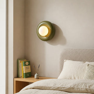 Sculptural Round Resin Wall Light
