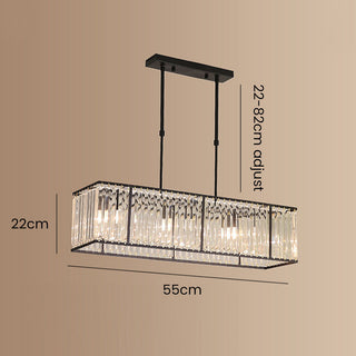 Nordic Crystal Linear Chandelier For Kitchen Island