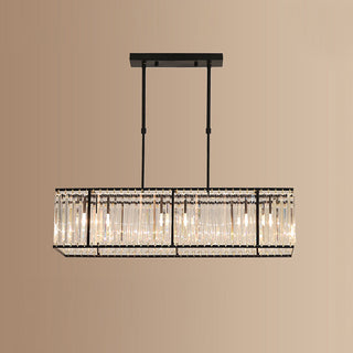 Nordic Crystal Linear Chandelier For Kitchen Island