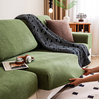 Waterproof and Scratch-Resistant Leaf Jacquard Sofa Cover
