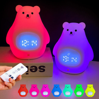Polar Bear Alarm Clock with Night Light