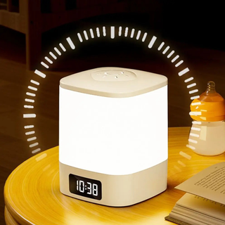 Minimalist Dimmable LED Table Lamp with Clock