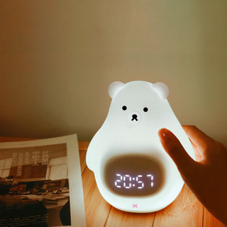 Polar Bear Alarm Clock with Night Light
