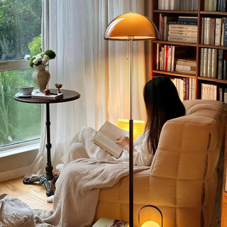 Amber Acrylic Dome Floor Lamp