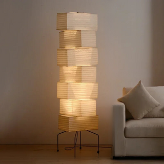 Japanese Rice Paper Sculptural Floor Lamp