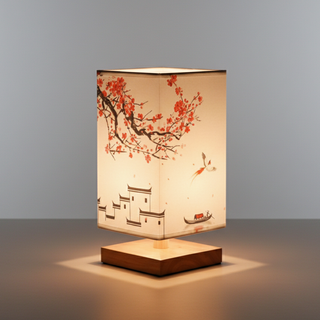 Japanese Style Wooden Table Lamp
