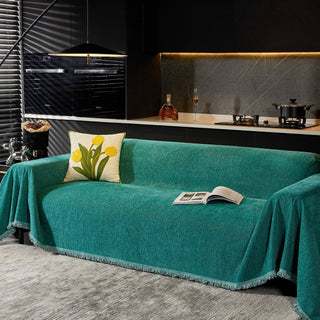 Mocha Textured Sofa Throw