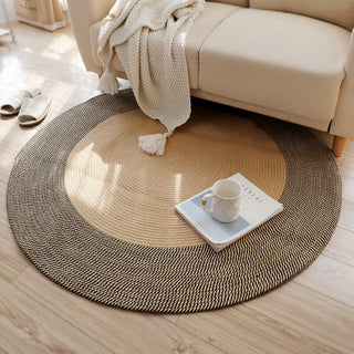 Large Braided Round Jute Rug