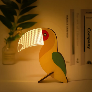 Wooden Animal LED Table Lamp
