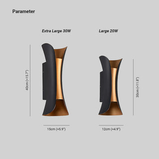 Curved LED Outdoor Wall Light For Garden And Corridor