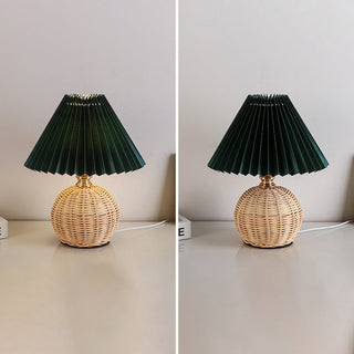 Nordic Rattan Table Lamp