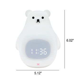 Polar Bear Alarm Clock with Night Light