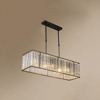 Nordic Crystal Linear Chandelier For Kitchen Island