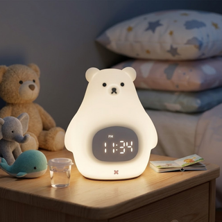 Polar Bear Alarm Clock with Night Light