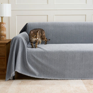 Durable and Pet-Friendly Herringbone Sofa Cover