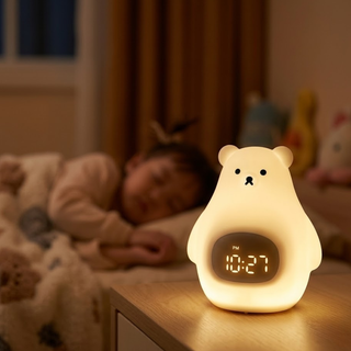 Polar Bear Alarm Clock with Night Light