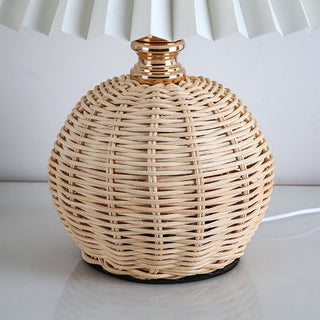 Nordic Rattan Table Lamp