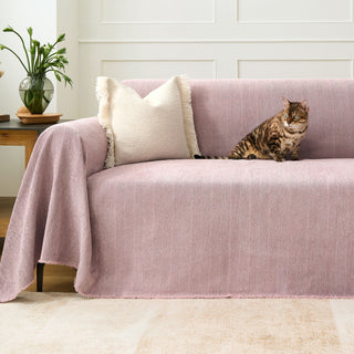 Durable and Pet-Friendly Herringbone Sofa Cover