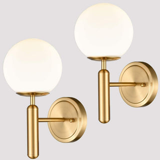 Brass Globe Wall Sconce