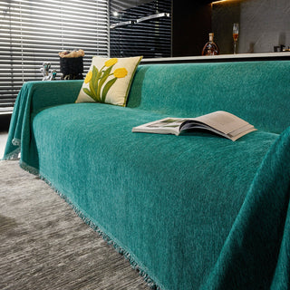 Mocha Textured Sofa Throw