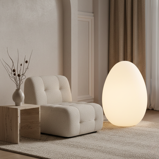 Modern Sculptural  Oval LED Floor Lamp