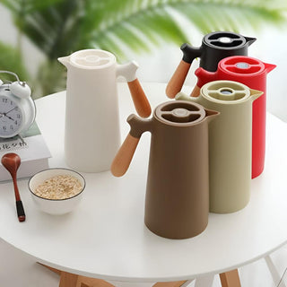 Scandinavian Insulated Carafe with Wooden Handle