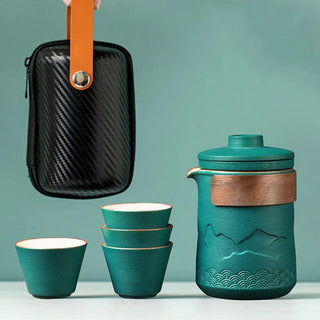 Portable Ceramic Travel Tea Set