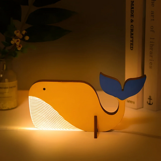 Wooden Animal LED Table Lamp
