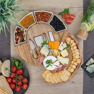 Cheese Board Set with Bowls and Knives