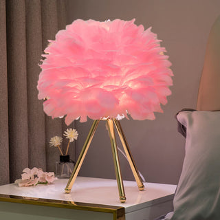 Feather Tripod Table Lamp