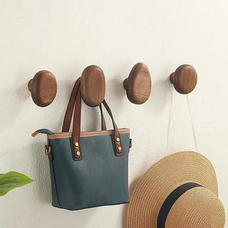 Organic Wooden Wall Hooks Set