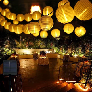 Solar Lantern String Lights For Patios And Gardens
