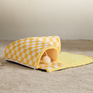 Washable Plaid Cat Tunnel