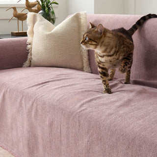 Durable and Pet-Friendly Herringbone Sofa Cover