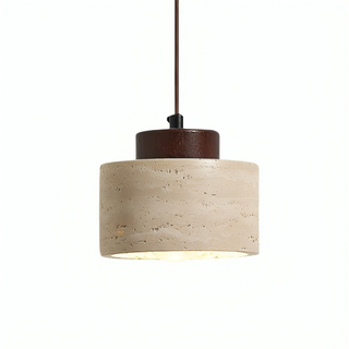 Minimal Travertine Stone Pendant Light