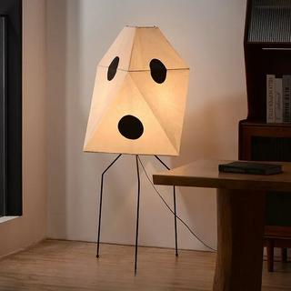 Japanese Rice Paper Sculptural Floor Lamp