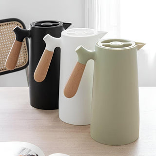 Scandinavian Insulated Carafe with Wooden Handle