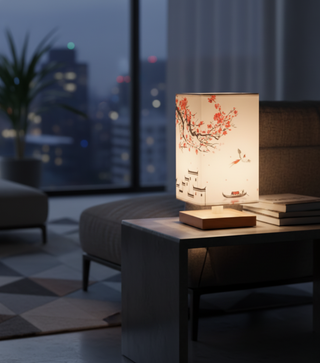 Japanese Style Wooden Table Lamp