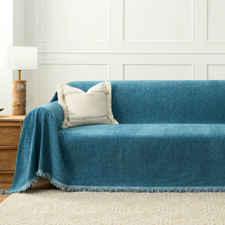 Mocha Textured Sofa Throw