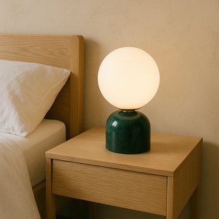 Marble and Glass Table Lamp