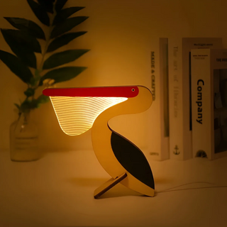 Wooden Animal LED Table Lamp
