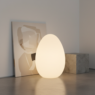 Modern Sculptural  Oval LED Floor Lamp