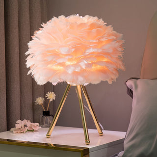 Feather Tripod Table Lamp