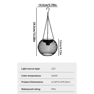 Solar Outdoor Lantern With Automatic Dusk Sensor