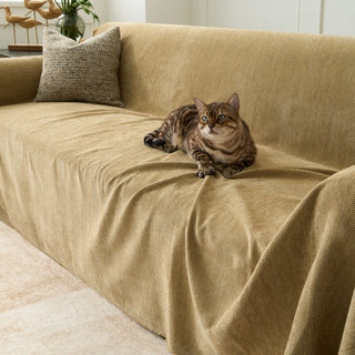 Durable and Pet-Friendly Herringbone Sofa Cover