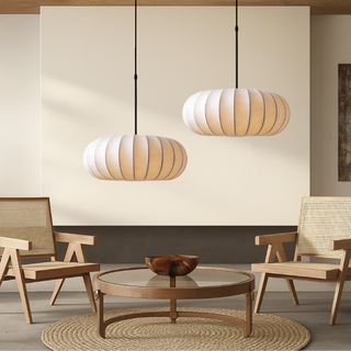 Wabi-Sabi Style Silk Pendant Light