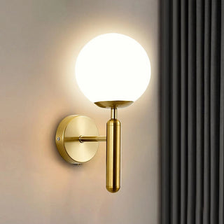 Brass Globe Wall Sconce