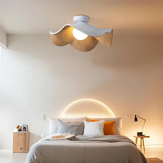 Scandinavian Wooden Ceiling Light – Soft Ambient Glow
