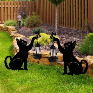 Cat Silhouette Solar Garden Light