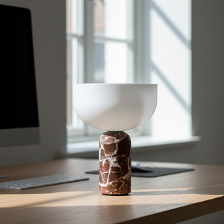 Elegant Marble Rechargeable Table Lamp